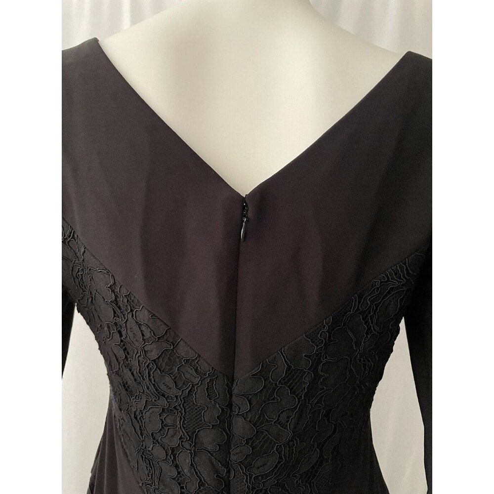 Ralph Lauren Women's Dress Black A-Line Cocktail V-Neck Size 6 - Picture 5 of 8